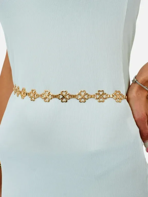 Royalfashion Naiste metallvöö neljalehega